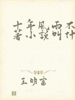 十年风雨不渡原著小说叫什么