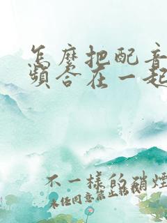 怎么把配音和视频合在一起