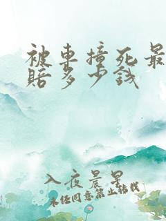 被车撞死最多能赔多少钱 被车撞死最多能赔多少钱