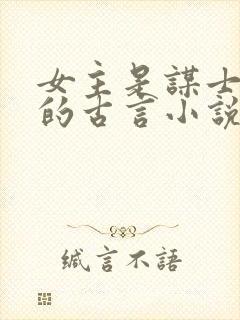 女主是谋士军师的古言小说