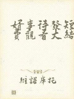 婿事待发短剧免费观看大结局后续