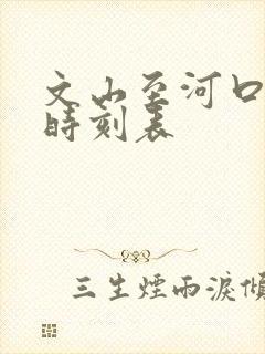 文山至河口班车时刻表