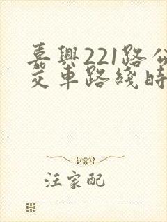 嘉兴221路公交车路线时间表查询