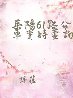 岳阳61路公交车实时查询路线