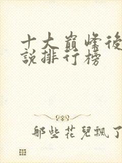 十大巅峰后宫小说排行榜