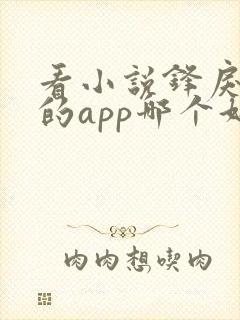 看小说锋戾免费的app哪个好