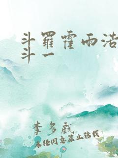 斗罗霍雨浩穿越斗一