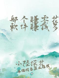 哪个赚零花钱的软件赚钱多