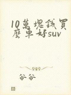 10万块钱买什么车好suv