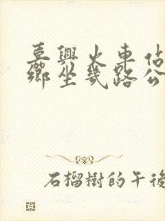 嘉兴火车站到桐乡坐几路公交车