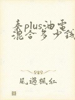 秦plus油电混合多少钱