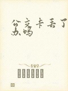 公交卡丢了能补办吗