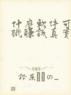 什么软件可以兼职赚钱真实可靠