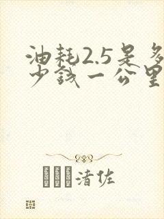 油耗2.5是多少钱一公里