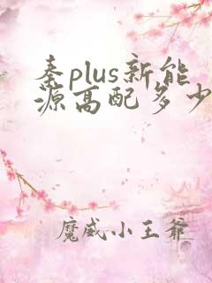 秦plus新能源高配多少钱一辆