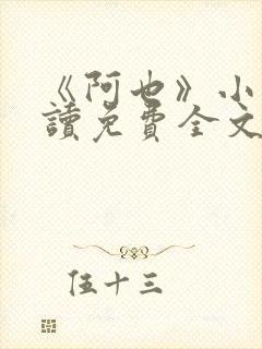 《阿也》小说阅读免费全文