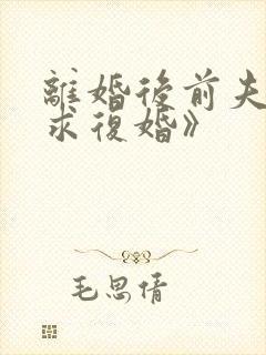 离婚后前夫哭着求复婚》