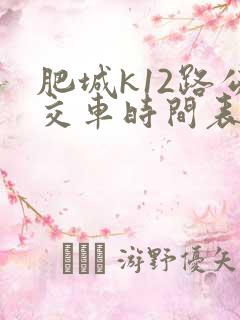 肥城k12路公交车时间表