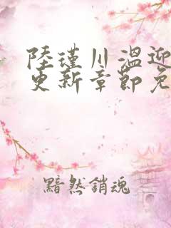 陆瑾川温迎最新更新章节免费下载