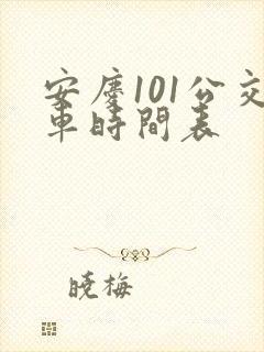 安庆101公交车时间表