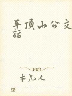 平顶山公交车电话