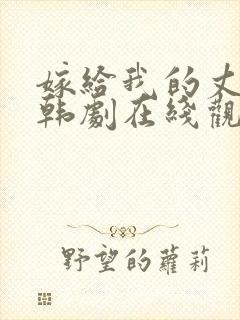 嫁给我的丈夫吧韩剧在线观看免费全集