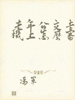 老年公交卡在手机上怎么审
