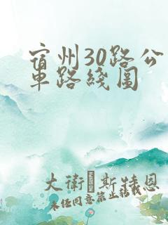 宿州30路公交车路线图 宿州30路公交车路线图
