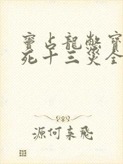 窦占龙憋宝:九死十三灾全本txt下载