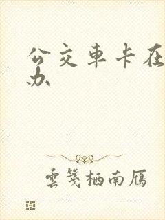 公交车卡在哪里办