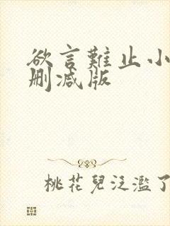欲言难止小说无删减版