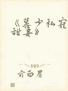 《慕少私宠闪婚甜妻》