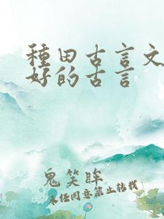 种田古言文笔超好的古言 种田古言文笔超好的古言