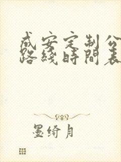 成安定制公交车路线时间表