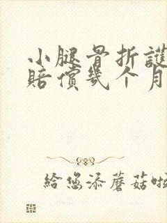 小腿骨折护理费赔偿几个月