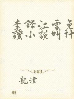 李锋江雪免费阅读小说叫什么