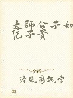 太师公子如何母凭子贵