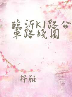 临沂k1路公交车路线图