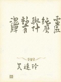 混动与纯电车车牌有什么区别