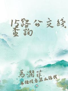 15路公交线路查询