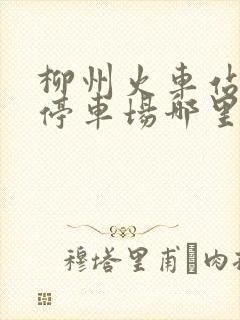 柳州火车站附近停车场哪里便宜