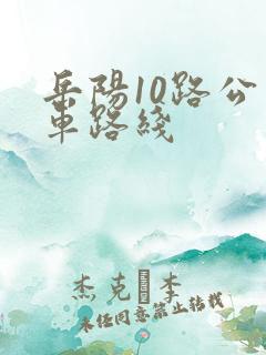 岳阳10路公交车路线