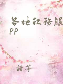 各地政务服务app