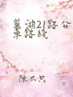 巢湖21路公交车路线