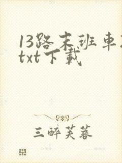 13路末班车2txt下载