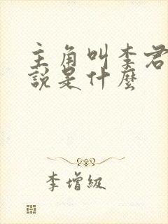 主角叫李君的小说是什么