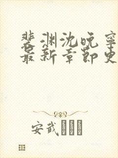 裴渊沈晚宁小说最新章节更新