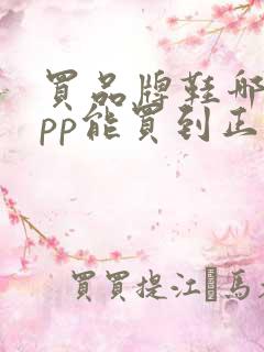 买品牌鞋哪个app能买到正品