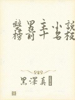 双男主小说排行榜前十名校园