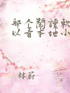 哪个阅读软件可以看本地小说